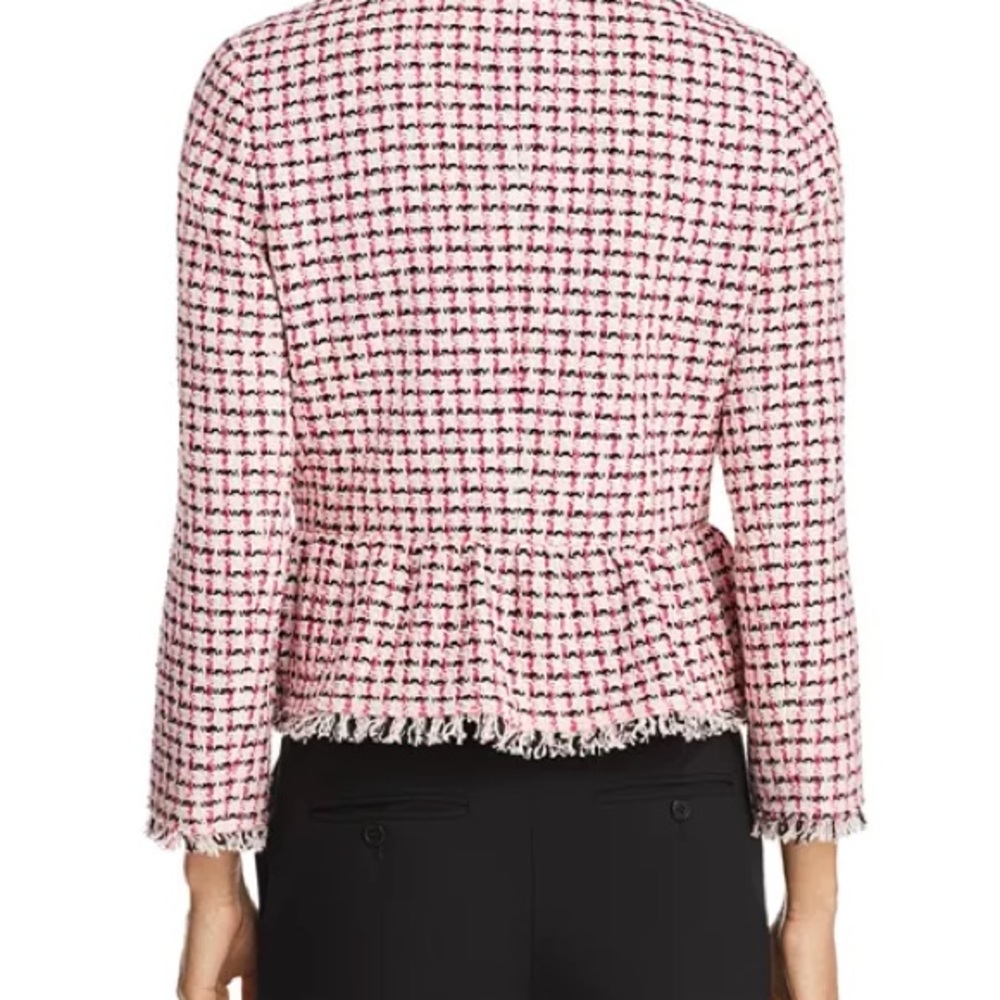 kate spade Pink and Black Tweed Peplum Blazer (NWOT) - Size 4 - Picture 2 of 3